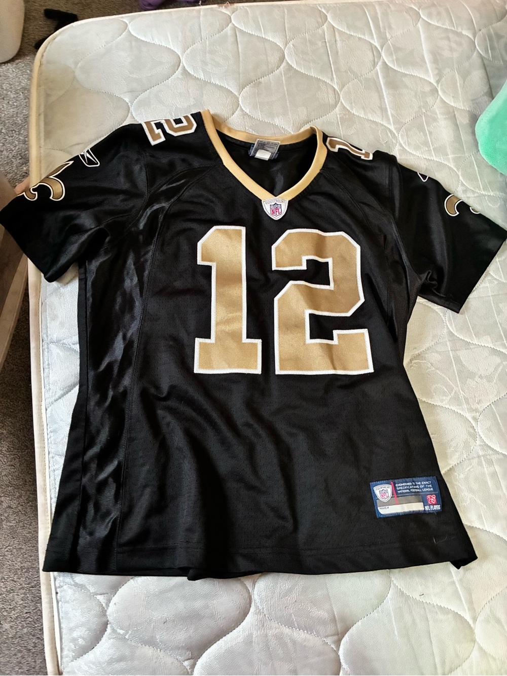 COLSTON NFL BRAND NEW WITHOUT TAGS !! 🖤⚜️Black and Gold WOMENS Jersey  #12